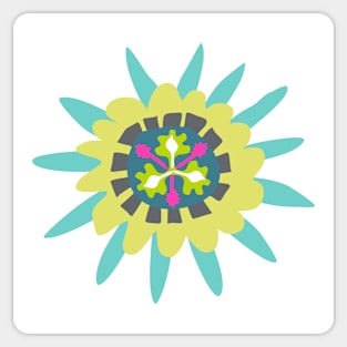 Abstract Starburst Flower Sticker